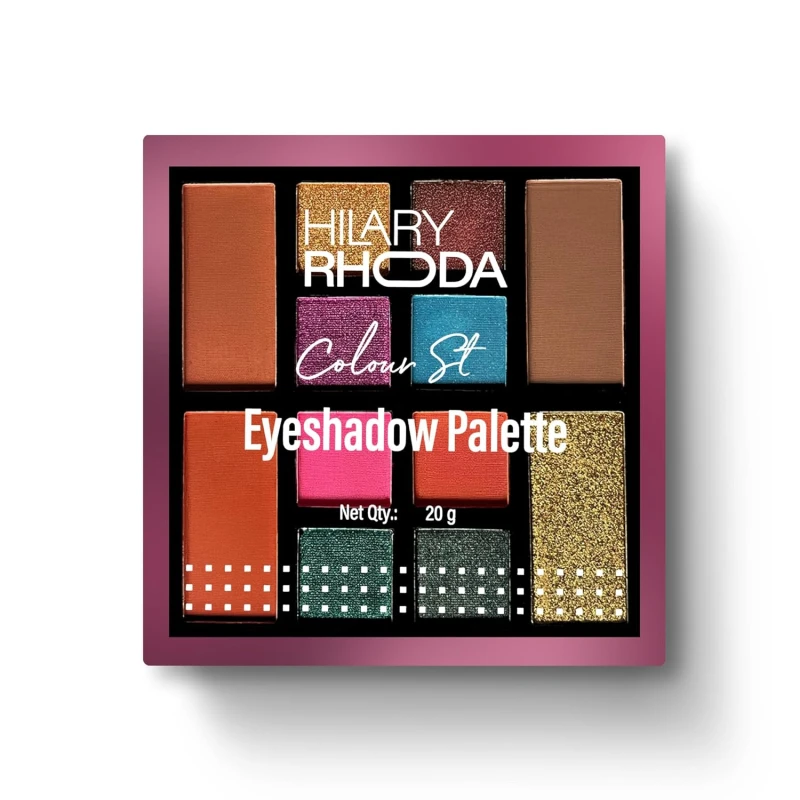 Hilary Rhoda Colour Stay Eyeshadow Palette | 12 Shades | Highly Pigmented & No Fallout | Matte & Shimmer Finish | Blendable Eyeshadow Palette | 20g (Shade 2) thumbnail 8